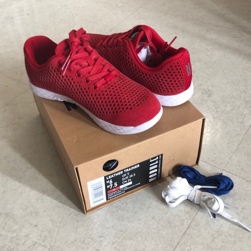 NWT Racing Red Suede Trainer W7.5